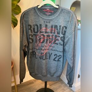 The Rolling Stones Gray and Red Crewneck Sweatshirt Small